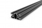 Preview: Aluminiumprofil 30x60 Nut 8 B-Typ Schwarz